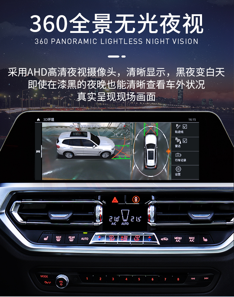 宝马12357x1x2x3x4x5x6高清全景倒车影像摄像头360全景