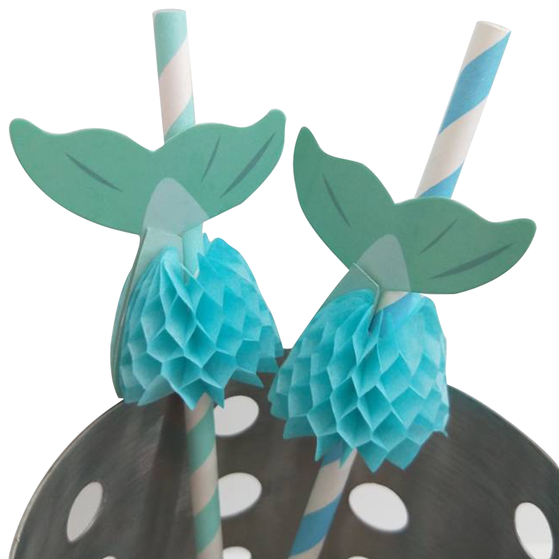 包邮美人鱼3d立体蜂巢工艺卡通造型饮料果汁吸管