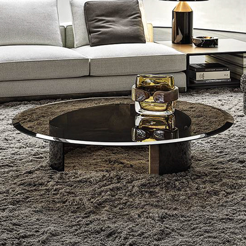 teatablebangle后现代极简不锈钢茶桌设计师推荐意式茶几