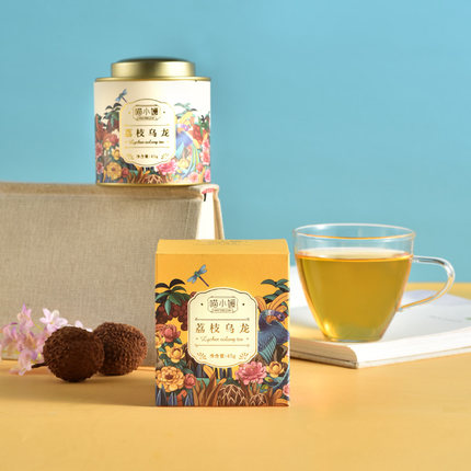 喵小媛水果香味茶罐装干荔枝乌龙茶