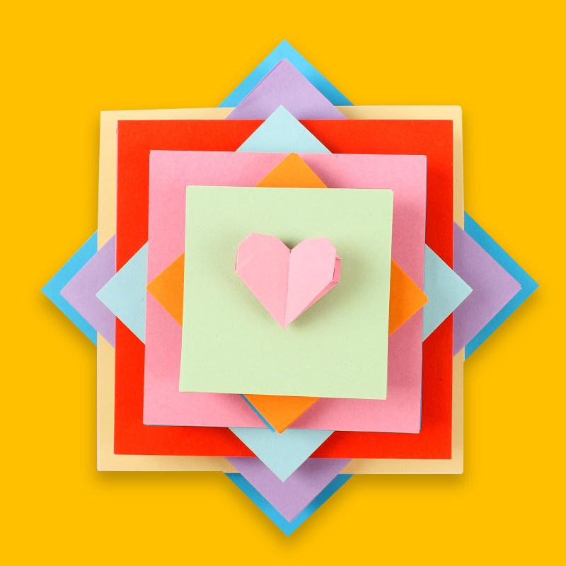 儿童折纸彩色手工纸卡纸幼儿园儿童正方形剪纸千纸鹤折纸彩纸