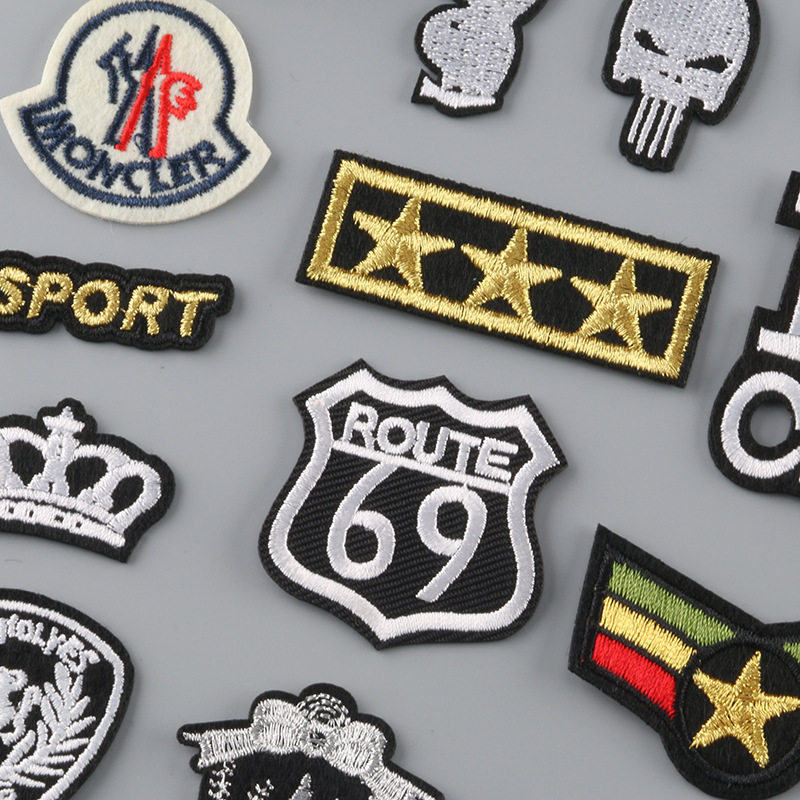 电脑绣花章仔服装辅料小补补丁羽绒服补洞卡通徽章布贴