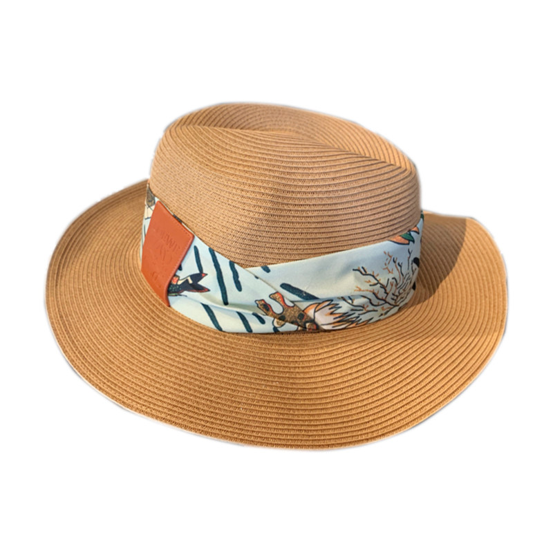 夏季韩版新款遮阳防晒宽帽百搭海边沙滩水族馆帽子
