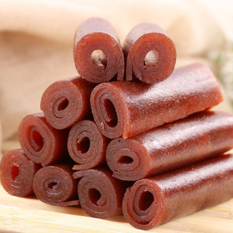 山楂卷果丹皮小时候老式果丹卷薄硬干干的山楂片山楂类制品