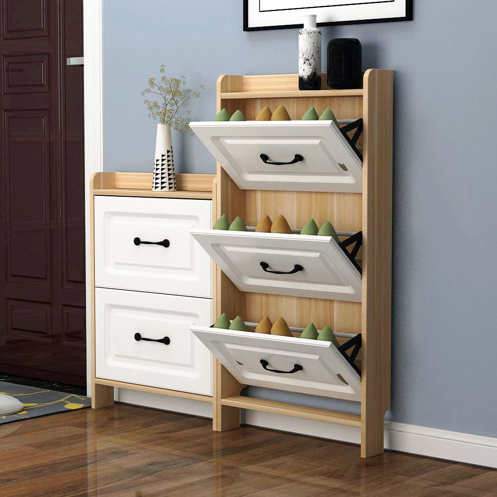 欧式超薄厘米翻斗鞋柜家用门后收纳鞋柜