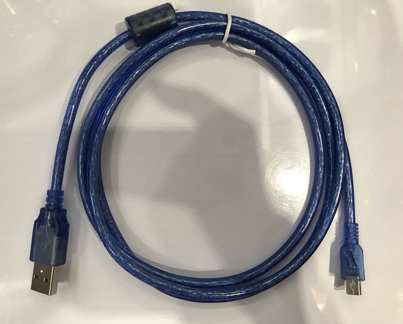 usb透明蓝色电脑数据线迷你5pin15米3米10米usb延长线