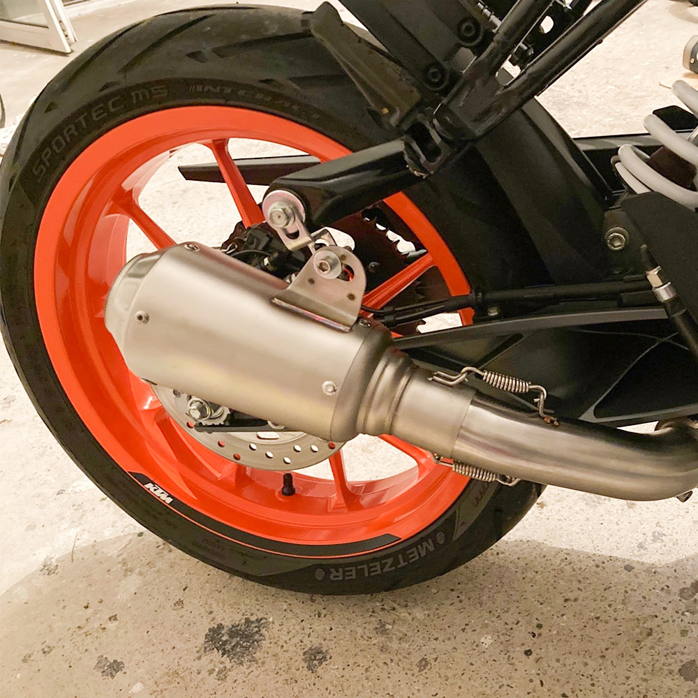 改装ktm摩托车rc390排气管天蝎短排炮筒排气17-21年摩托车排气管