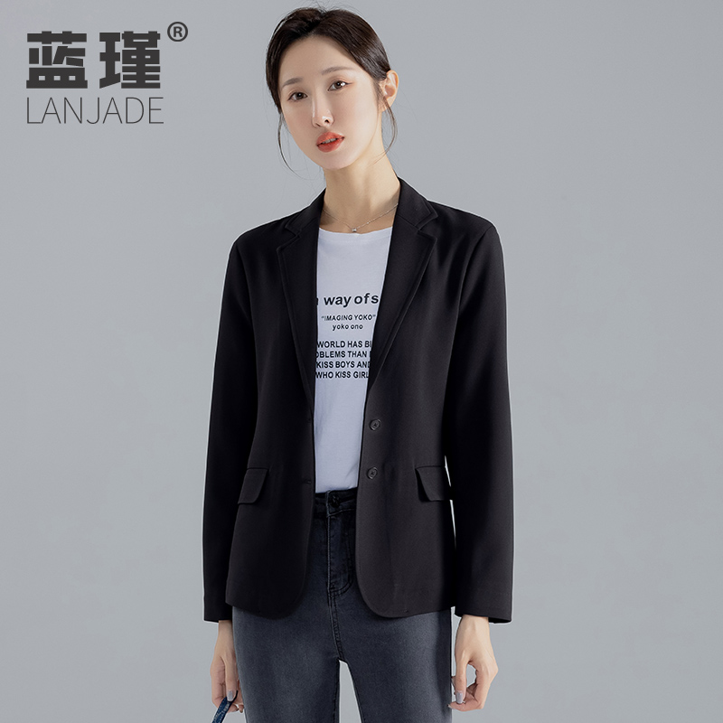 正装黑色小西西装女外套小个子2021新款春秋西服西装