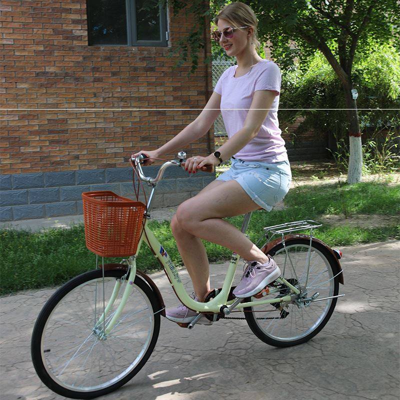 自行车24寸女式学生轻便普通成人成年上班代步通勤复古单车
