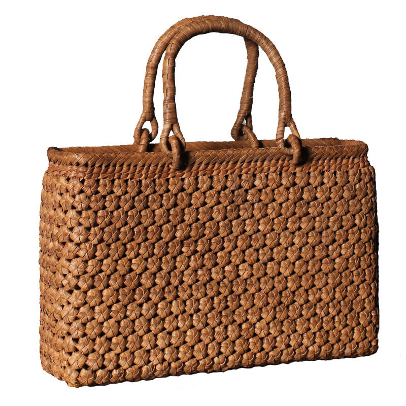 葡萄藤手提包女士包袋特色手工艺品精编提手包包创意茶道