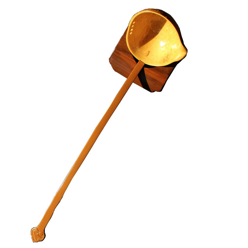 葫芦水勺分茶勺舀酒勺子手工雕刻竹柄精美包装茶道