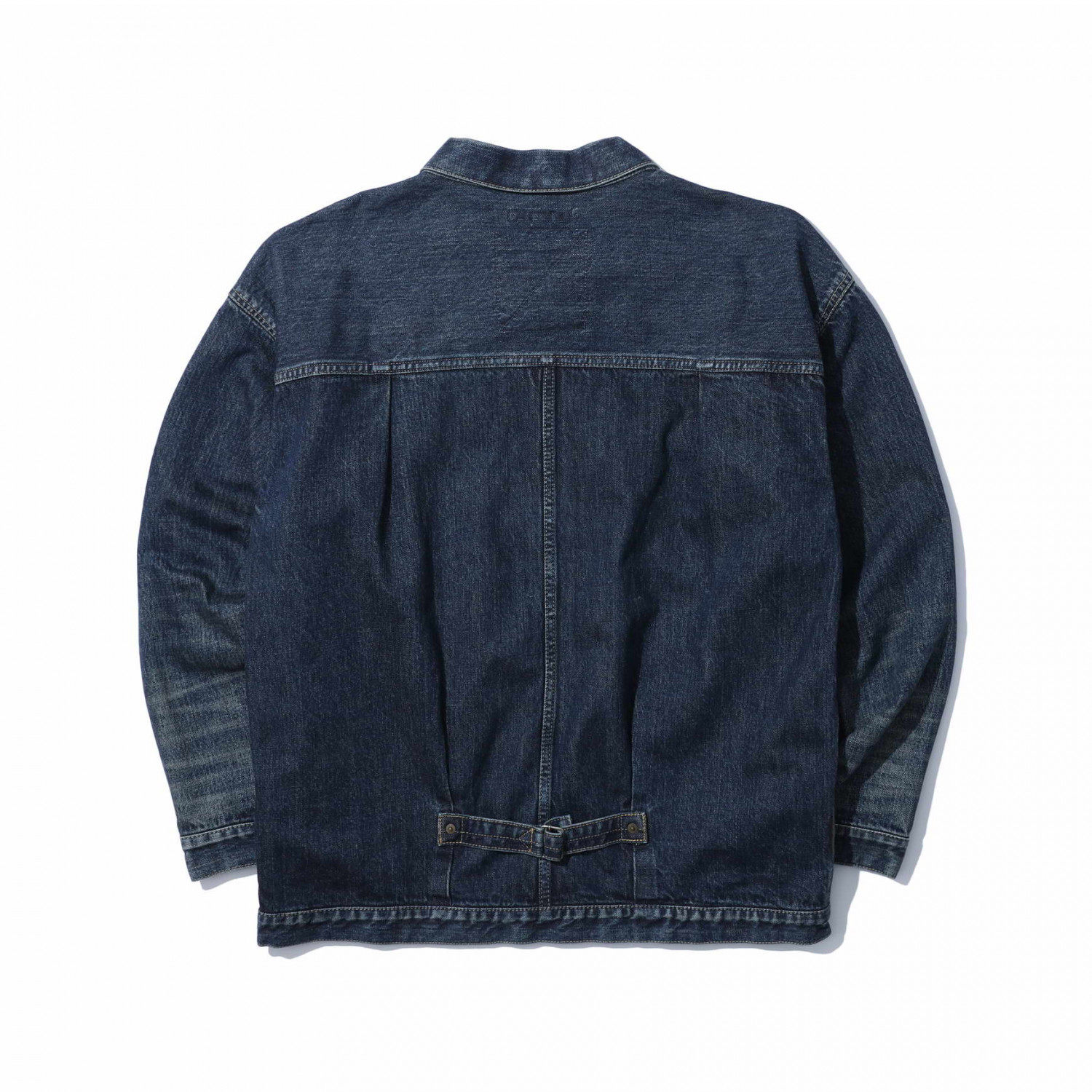 余文余文乐乐同denimjacket拼接口袋牛仔夹克水洗夹克