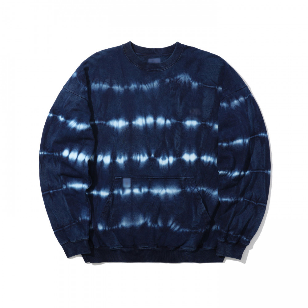 原创tiesweatshirt日产扎染水洗蓝色卫衣余文乐工装卫衣