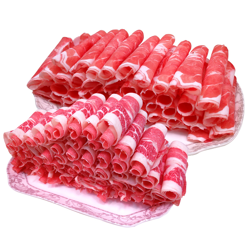 羊肉肉片新鲜肉卷手切火锅食材聚餐套餐包邮羊肉卷