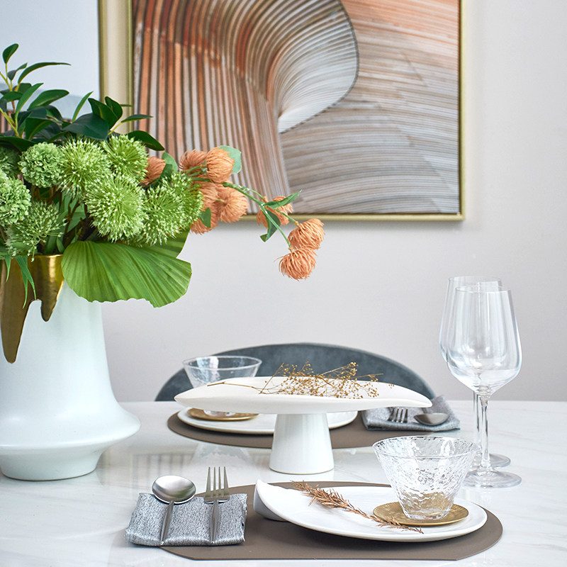 koket蔻可样板房西餐餐具现代轻奢餐桌摆台套不规则西餐餐具套装