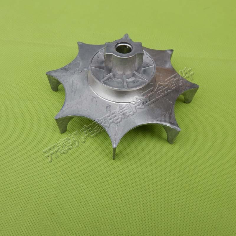 全自动洗衣机配件 洗衣机电机铝皮带轮叶 洗衣机全铝皮带轮带风叶图片
