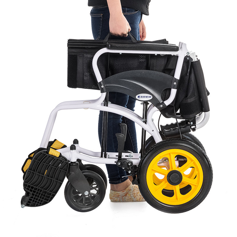 互邦轮椅铝合金hbl30-12高端轻便小巧秒折叠手动轮椅 旅行轮椅