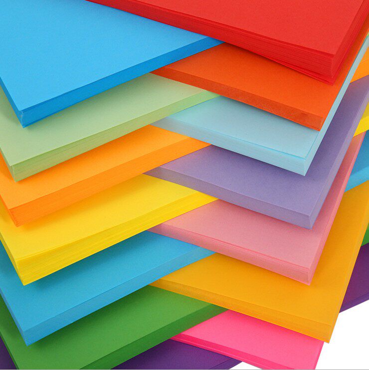 彩色儿童手工彩纸a4复印纸打印纸diy卡纸幼儿园手工折纸