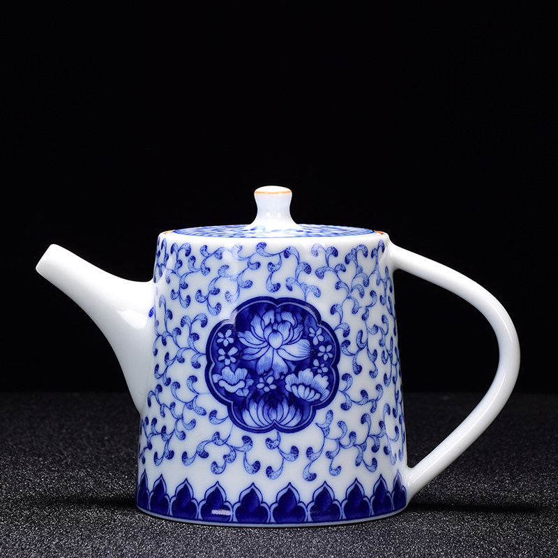 功夫茶壶功夫茶生活缠枝青花瓷家用陶瓷茶具单壶茶壶