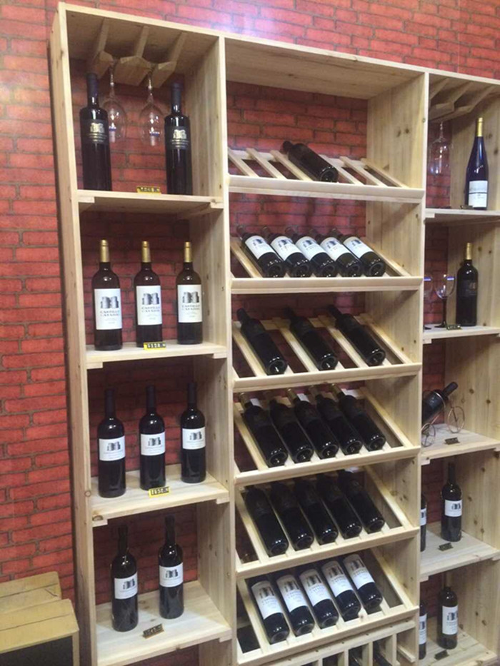 实木红酒架木质酒架葡萄酒展示架创意酒柜红酒展示架
