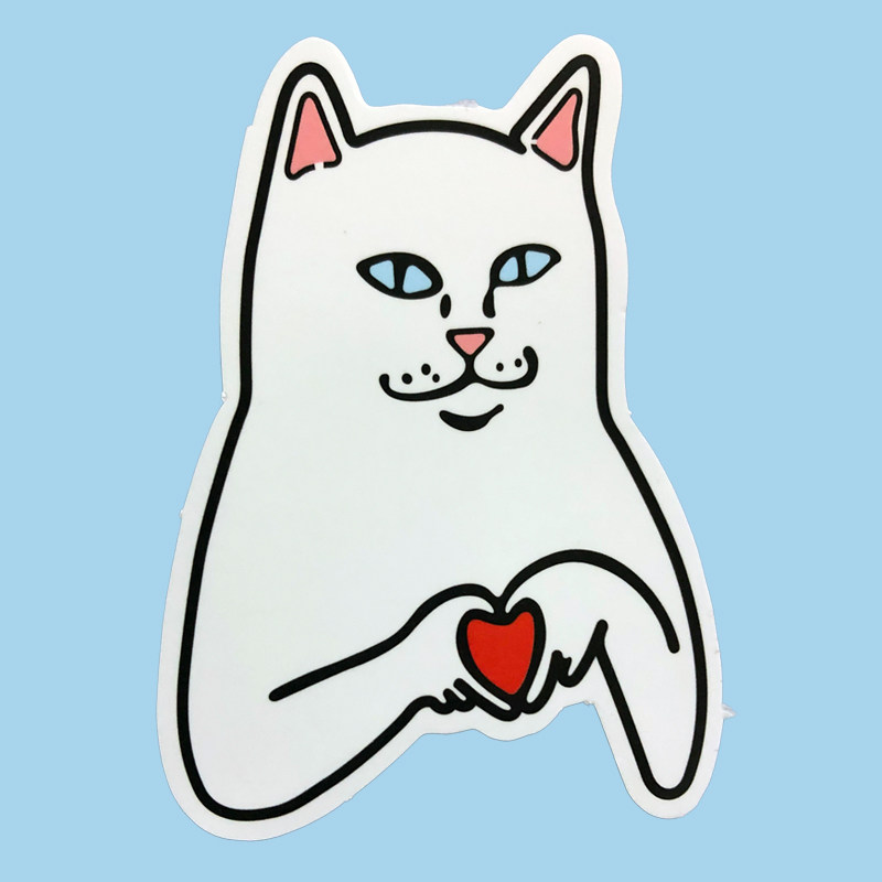 贴纸贱猫笔记本电脑个性行李箱吉他手机手机卡卡片防水笔记本个性小