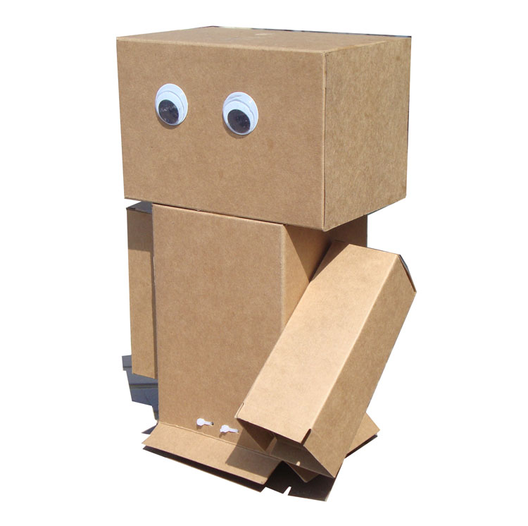 纸盒纸箱机器人手工diy可移动的科学实验玩具 科技小制作 小发明