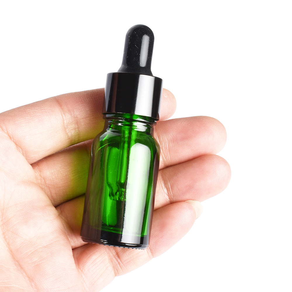 未南绿色玻璃精油滴管分装精华液吸管空瓶药油化妆