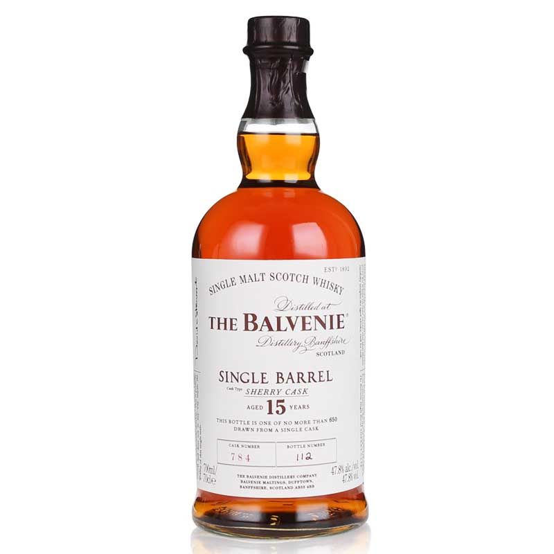 单一洋酒百富15年纯麦威士忌单桶陈酿雪利桶苏格兰威士忌