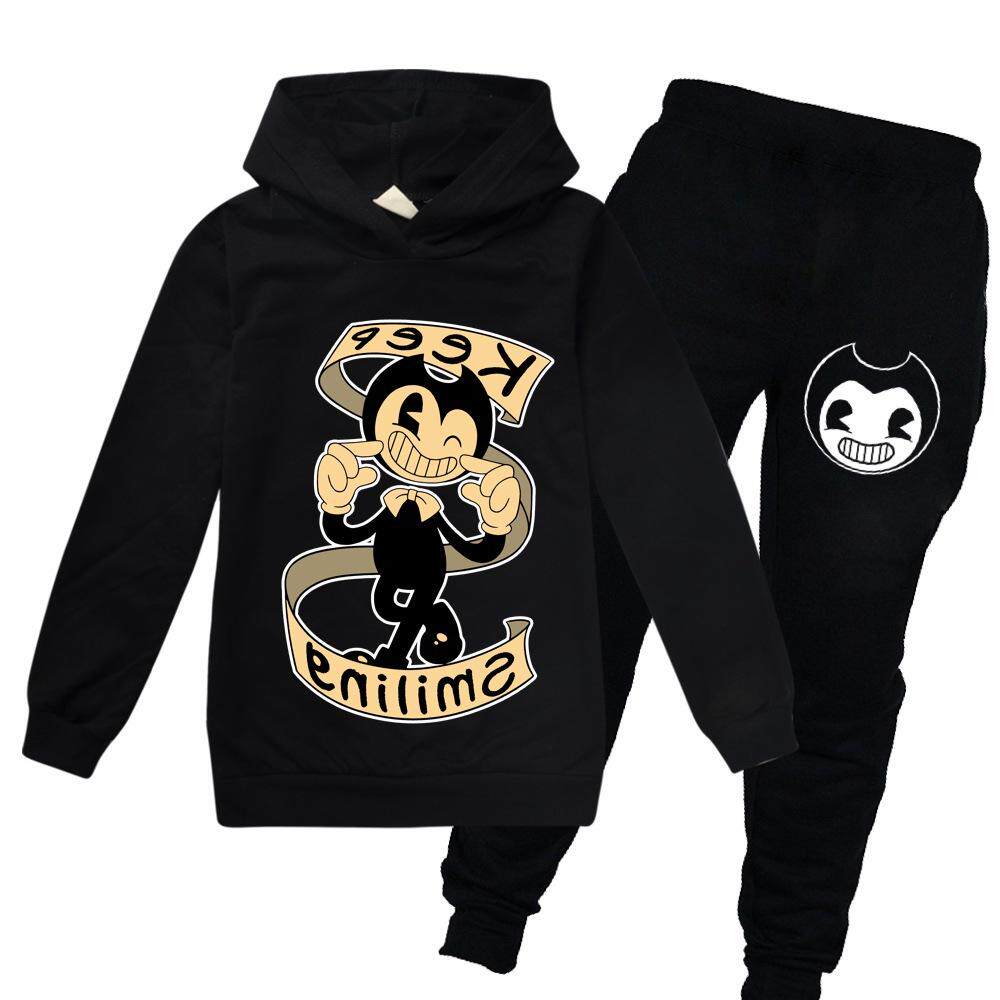 班迪墨水衣服bendyandtheinkmachine儿童春秋套装