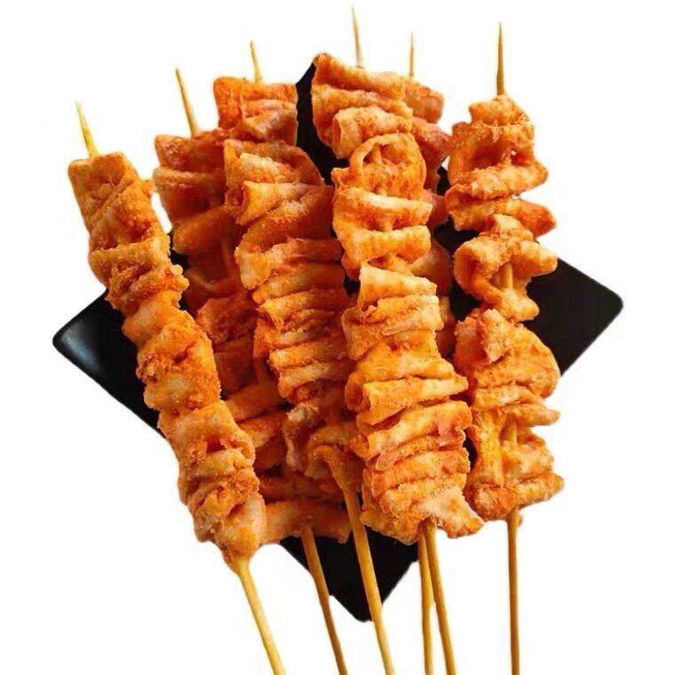 香辣鸡皮夏季烧烤弯弯脆皮腌制油炸铁板烧食材其它