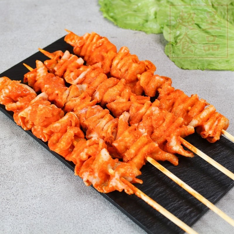 香辣鸡皮夏季烧烤弯弯脆皮腌制油炸铁板烧食材其它