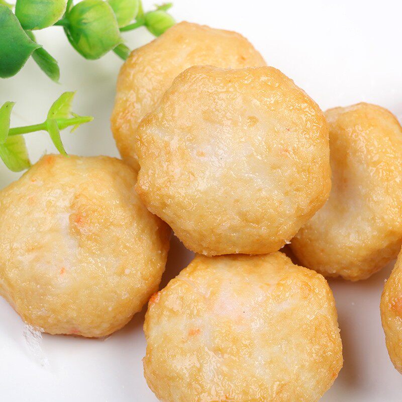 沙拉极鱼鱼卵鱼丸火锅麻辣烫关东丸子商用6斤鱼丸