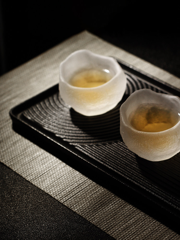 古法初雪冰冻琉璃品茗茶具小杯杯子玻璃杯功夫茶杯