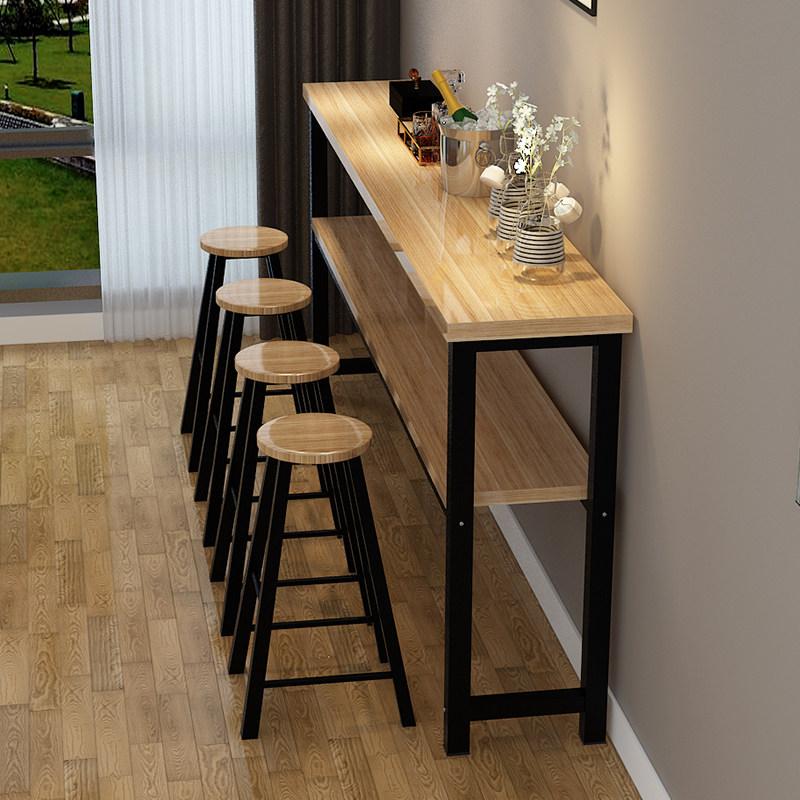 吧台简约现代长条阳台客厅家用小高高脚桌椅吧台