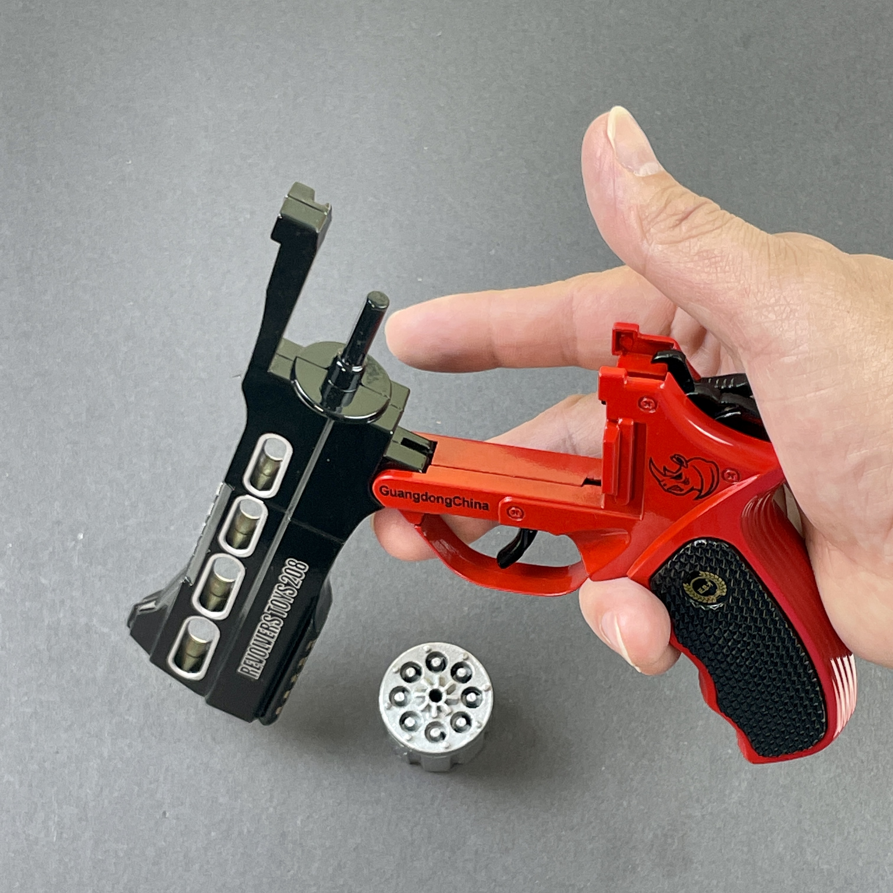 正总犀牛牛王砸炮枪左轮玩具枪全金属合金纸炮枪其他玩具枪