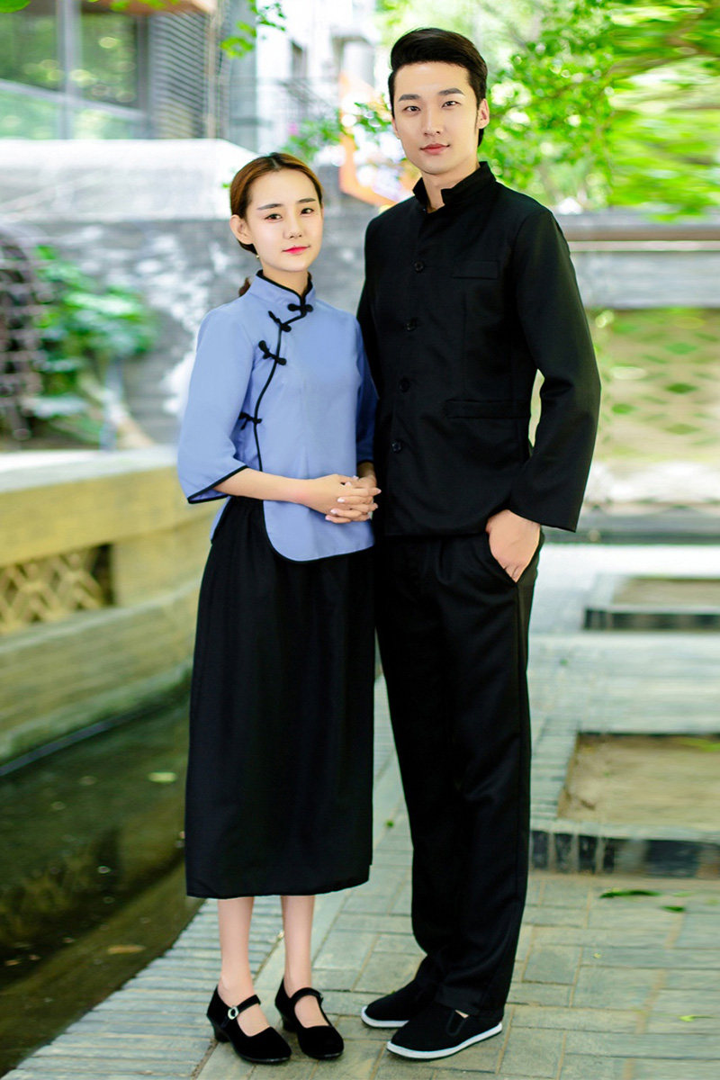 民国学生装短款五四青年毕业班合唱套装复古中山装民族服装