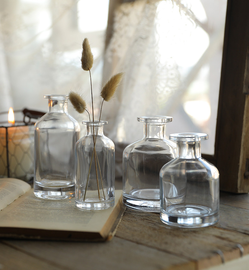 香薰空瓶瓶子欧式北欧ins藤条干花透明无火香薰香料
