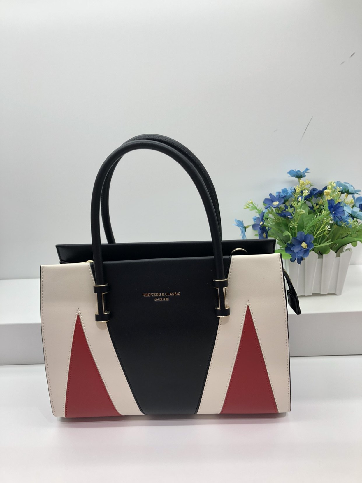 seoseoo大气手提包大容量女士袋鼠包女士妈妈中年轻奢通用款女包