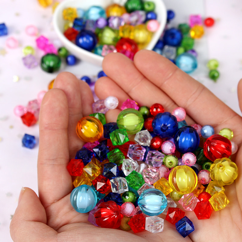 儿童串珠玩具手工制作diy材料包益智弱视穿珠子女孩手链项链饰品