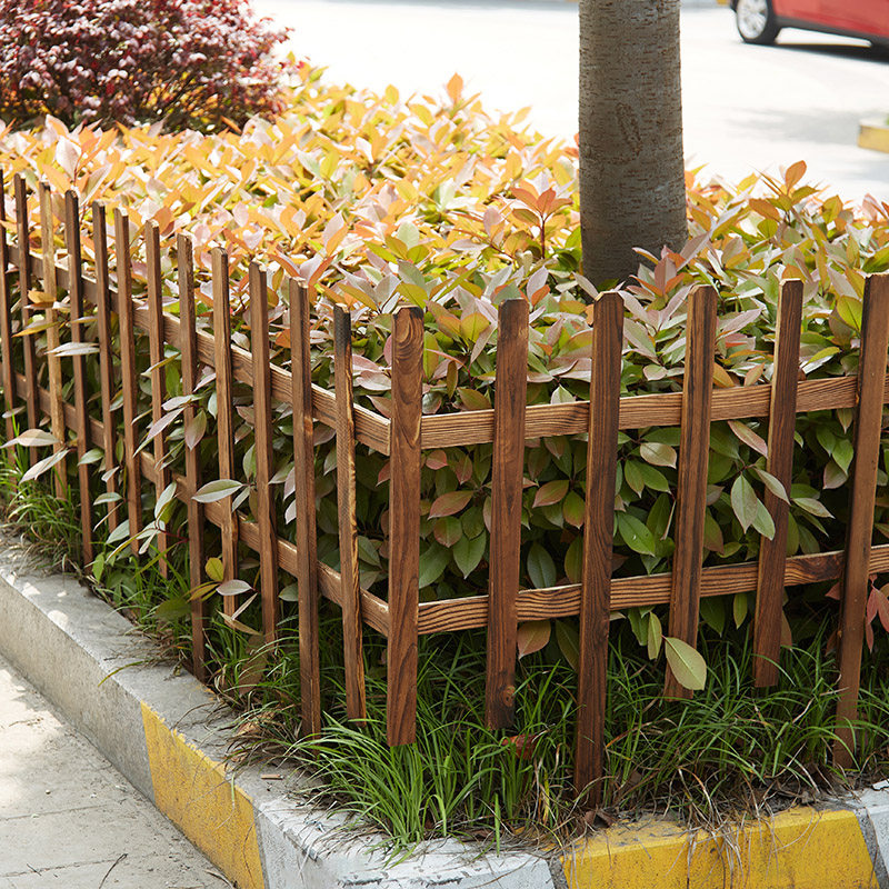 碳化防腐木栅栅栏室外院子围栏隔断篱笆实庭大型篱笆