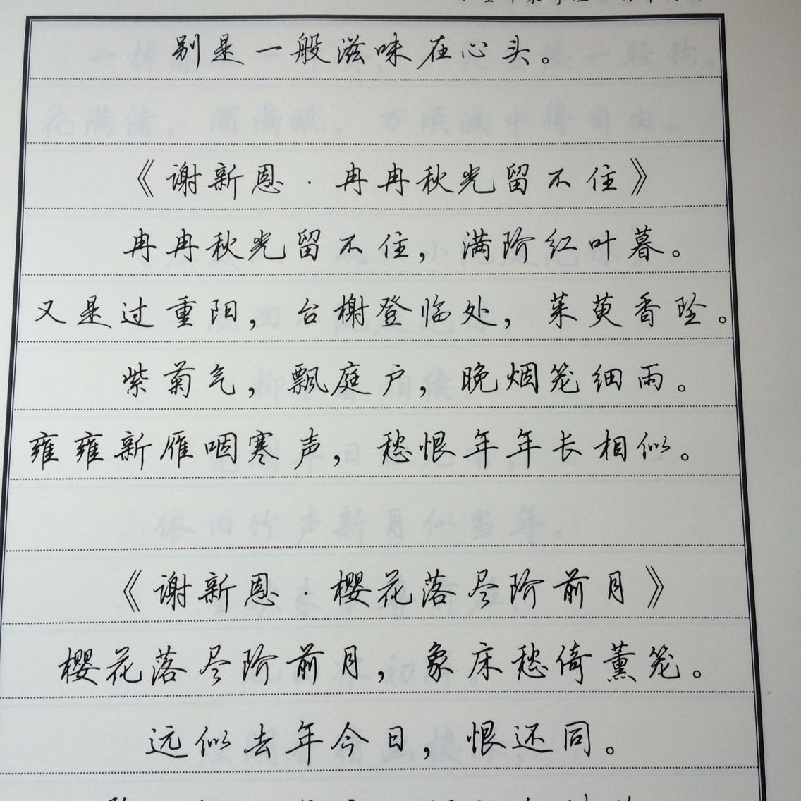李煜诗词成人学生硬笔钢笔字帖练字版行书楷书行楷瘦金体静蕾体