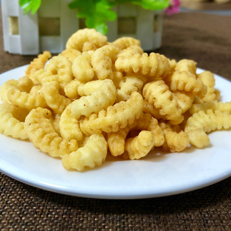 虾条散装5斤大包包装炸虾条8090怀旧毛毛虫膨化食品膨化食品