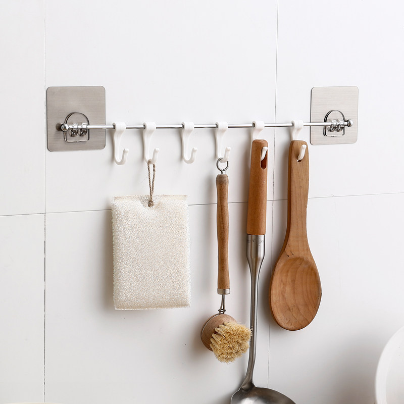 厨房挂件壁挂墙上厨具收纳架免打孔吸壁挂架挂钩