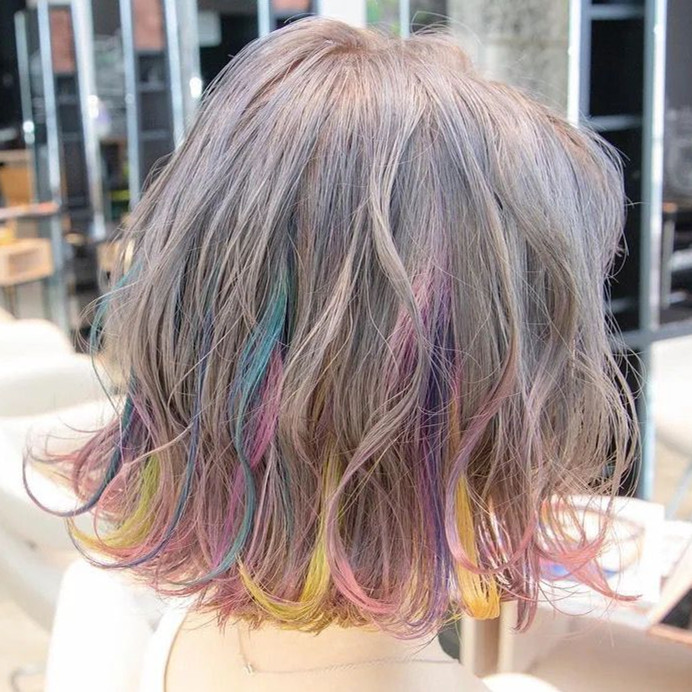 挂耳染发2020流行心机发剂彩色挑染持久头发彩染