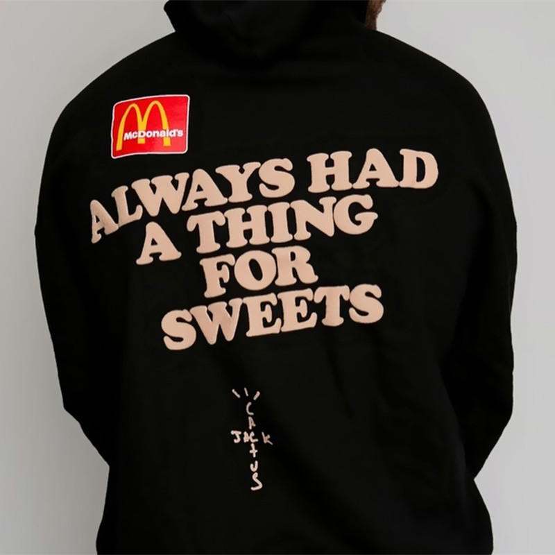 travisscott麦当劳恶搞联名套头帽衫美式街头嘻哈卫衣