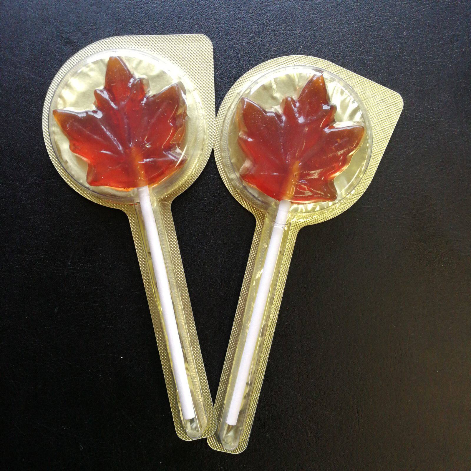 加拿大特产枫叶棒棒糖canadatrue天然糖浆进口零食糖果