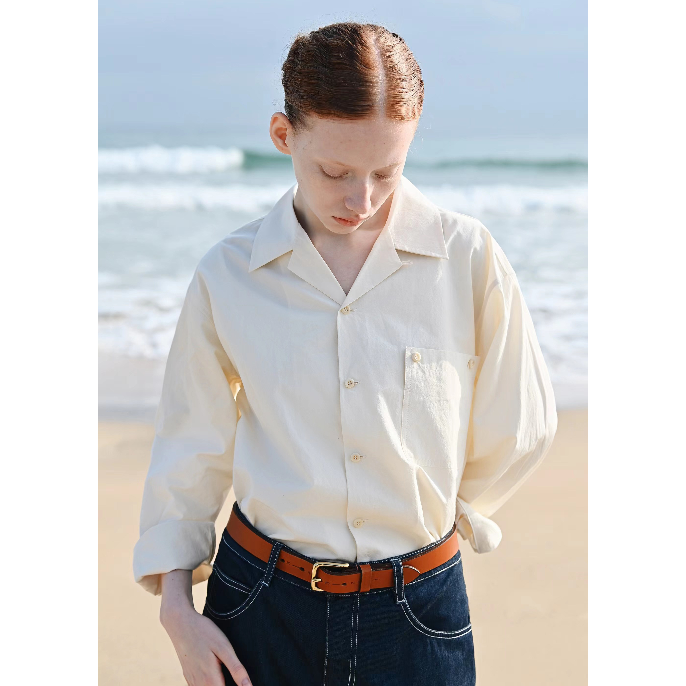 高支环保古巴衬衫百搭长袖衬衣outsiderer衬衫