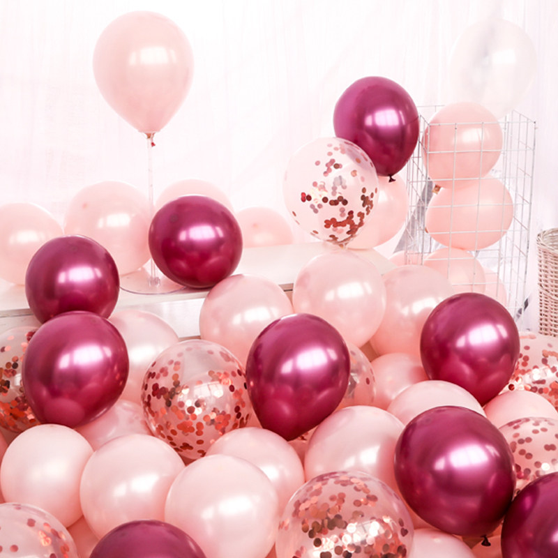 透明亮片气球儿童生日派对网红求婚装饰浪漫气球