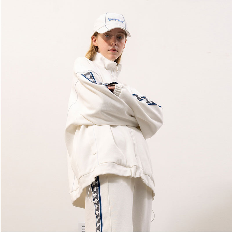 【潮WOO专属】NOCAO 2021年新款情侣国潮牌嘻哈串标夹克外套ins