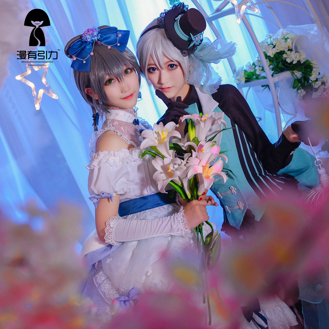 现货 漫有引力v家同人紫阳花嫁洛天依cosplay婚纱礼服cosply服装
